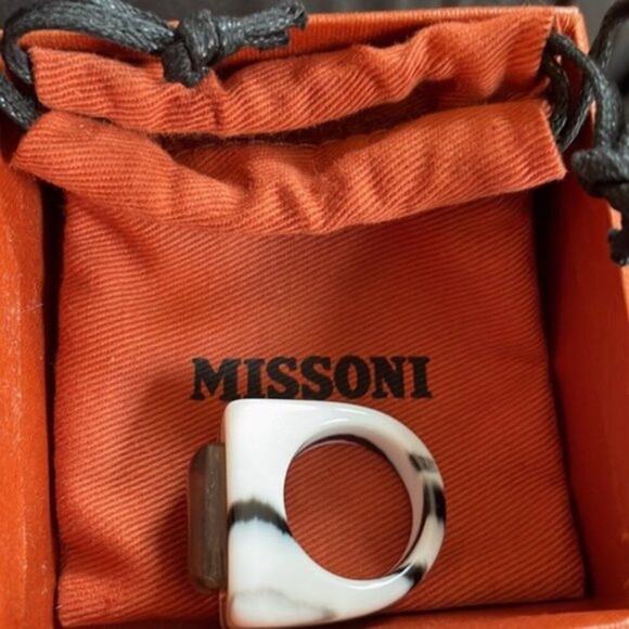 Missoni zebra striped cocktail Ring S - Picture 5 of 8